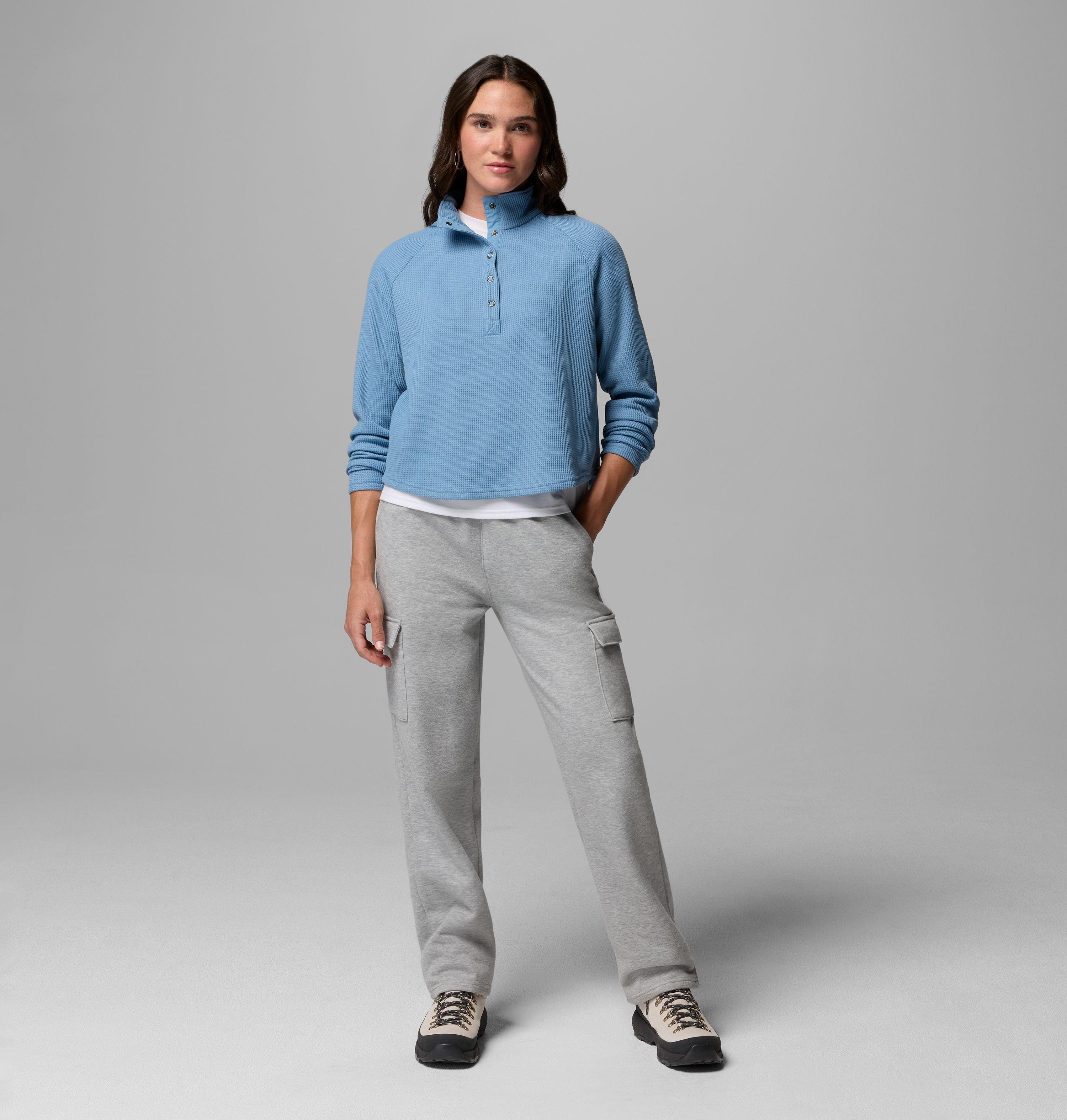 Women's Holly Hideaway Waffle Half Snap Shirt | 447 | S 2