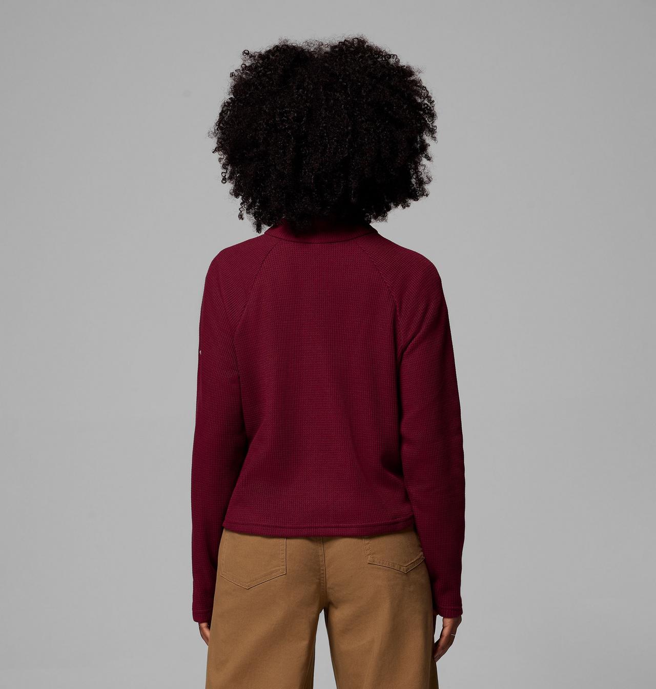 Women's Holly Hideaway™ Waffle Half Snap Shirt | 624 | M 3