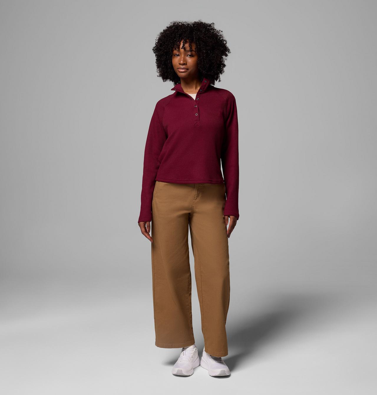 Women's Holly Hideaway™ Waffle Half Snap Shirt | 624 | M 2