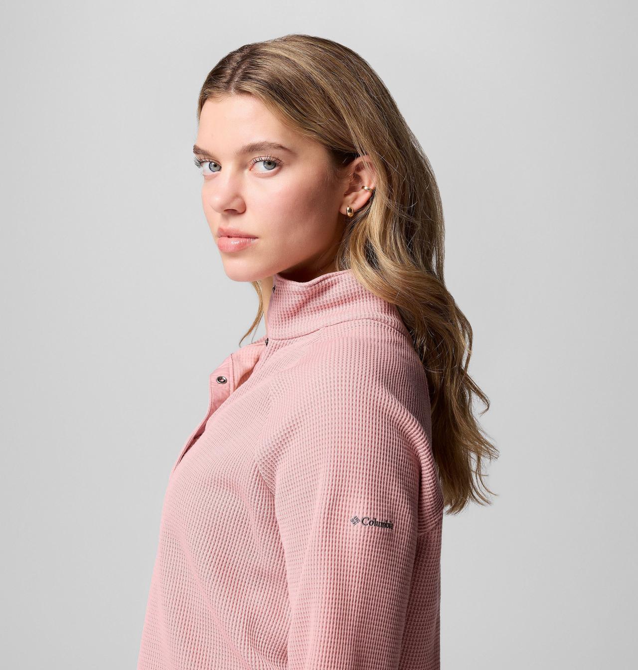 Women's Holly Hideaway™ Waffle Half Snap Shirt | 659 | M 6