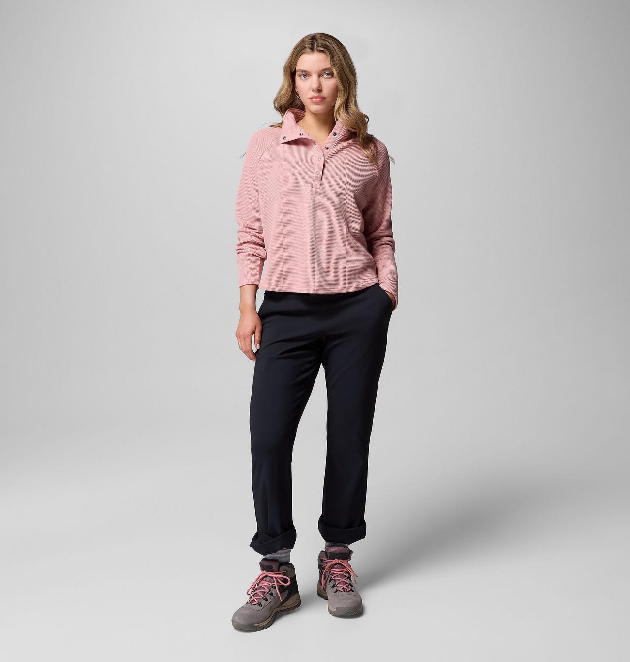 Women's Holly Hideaway™ Waffle Half Snap Shirt | 659 | M 2