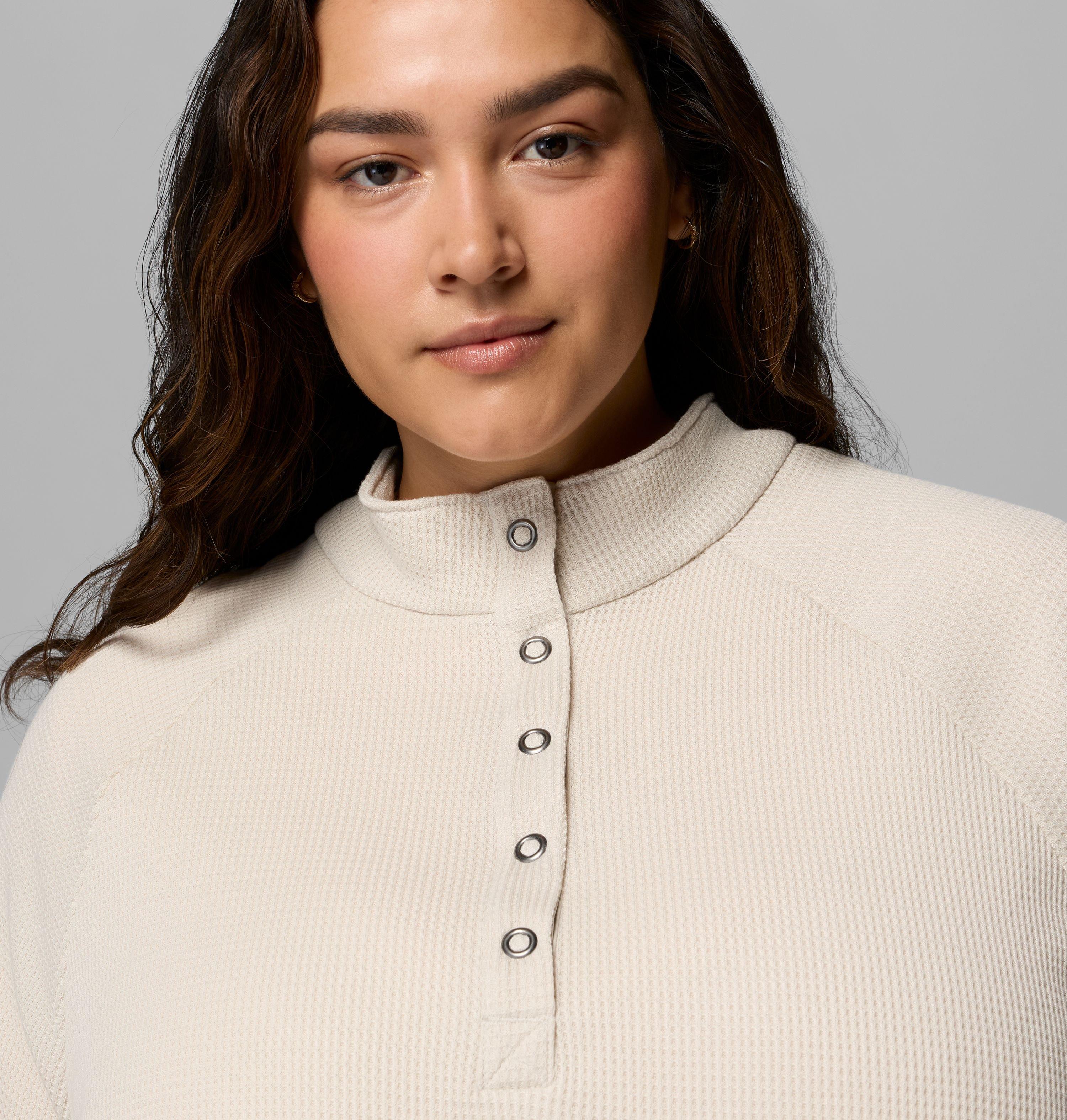 Women's Holly Hideaway Waffle Half Snap Shirt - Plus Size | Columbia
