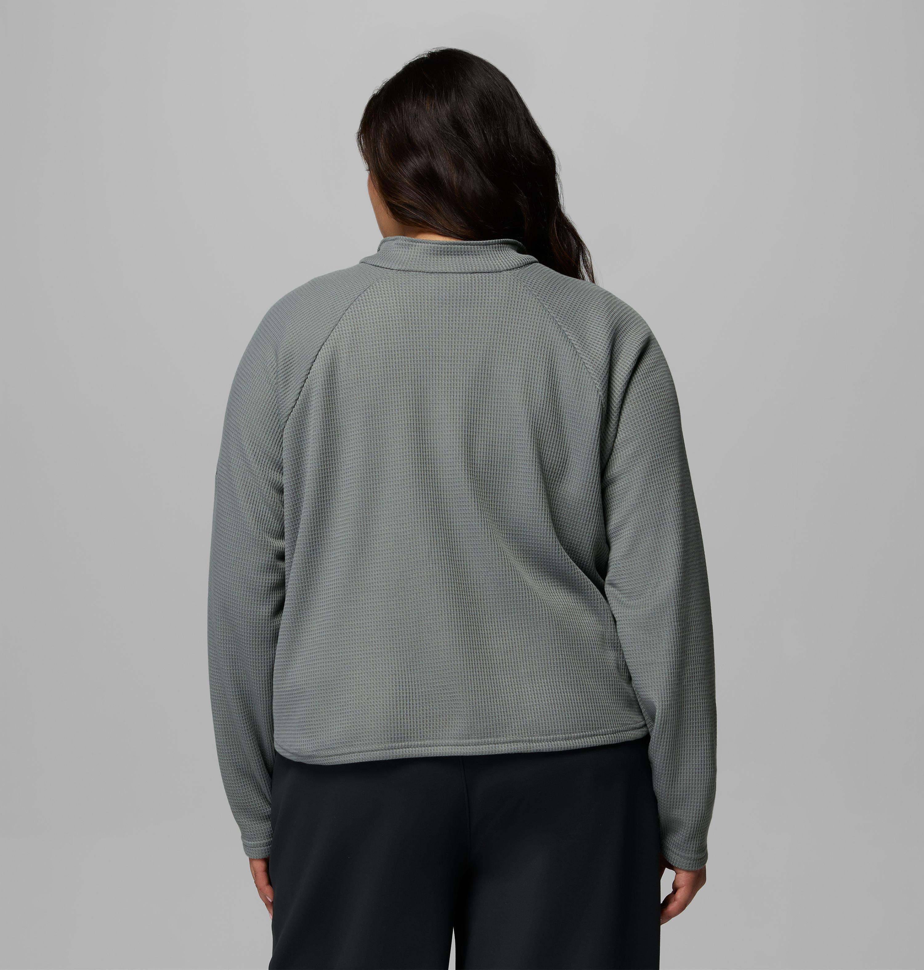 Women's Holly Hideaway Waffle Half Snap Shirt - Plus Size 3