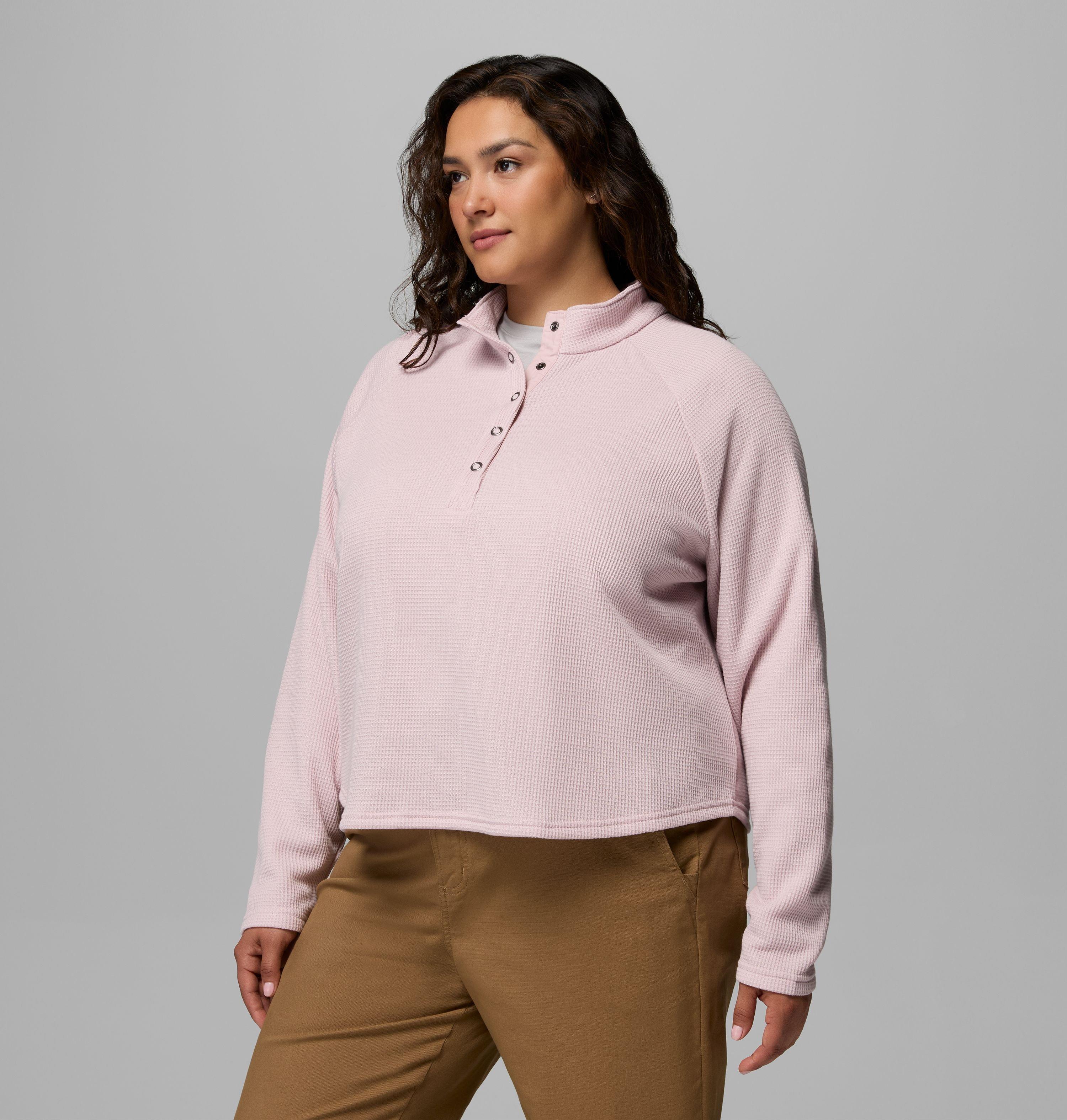 Femme Chemise gaufrée avec demi-patte à boutons-pression Holly Hideaway – Grandes tailles 4