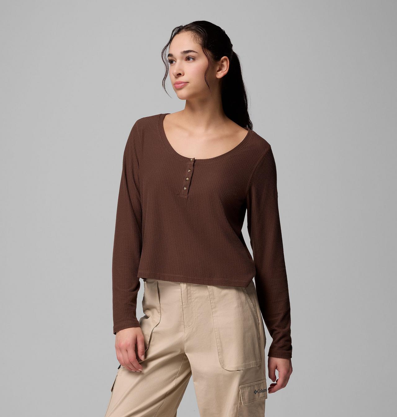 Women's Brea Falls™ Grid Henley Long Sleeve Shirt 4