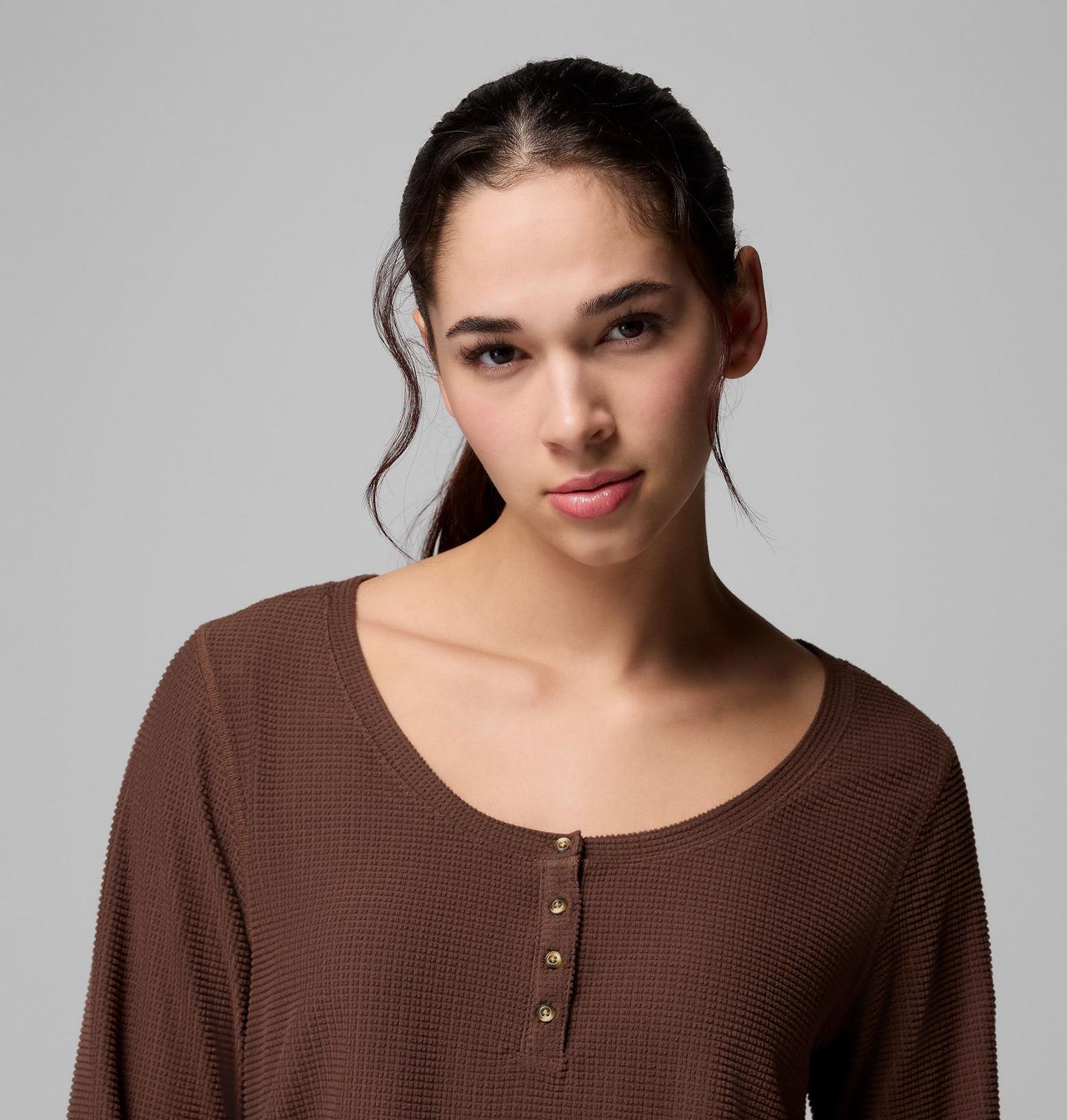 Women's Brea Falls™ Grid Henley Long Sleeve Shirt 5