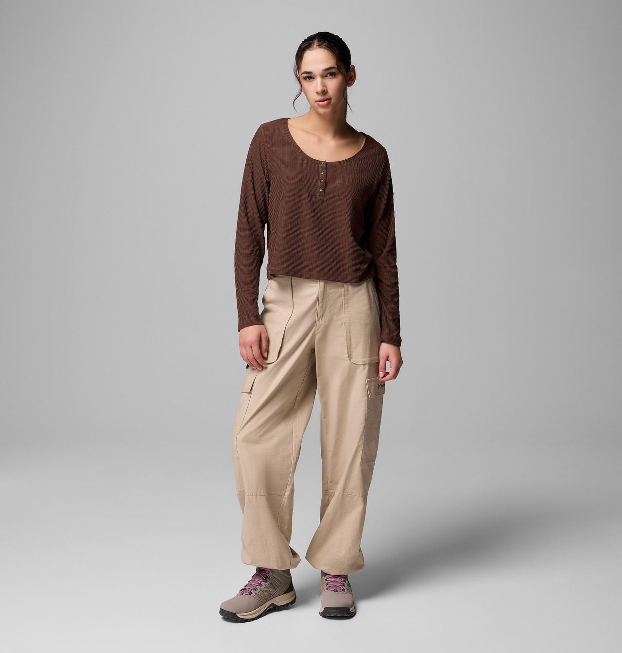 Women's Brea Falls™ Grid Henley Long Sleeve Shirt 2