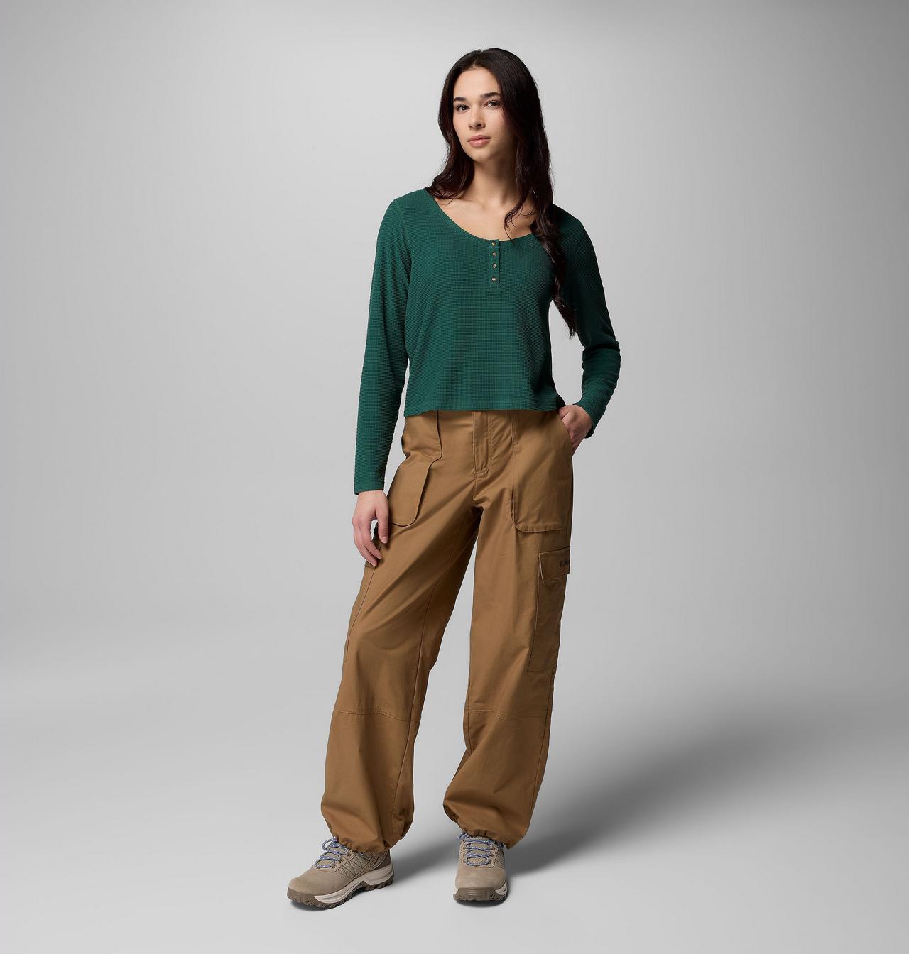 Women's Brea Falls™ Grid Henley Long Sleeve Shirt 2