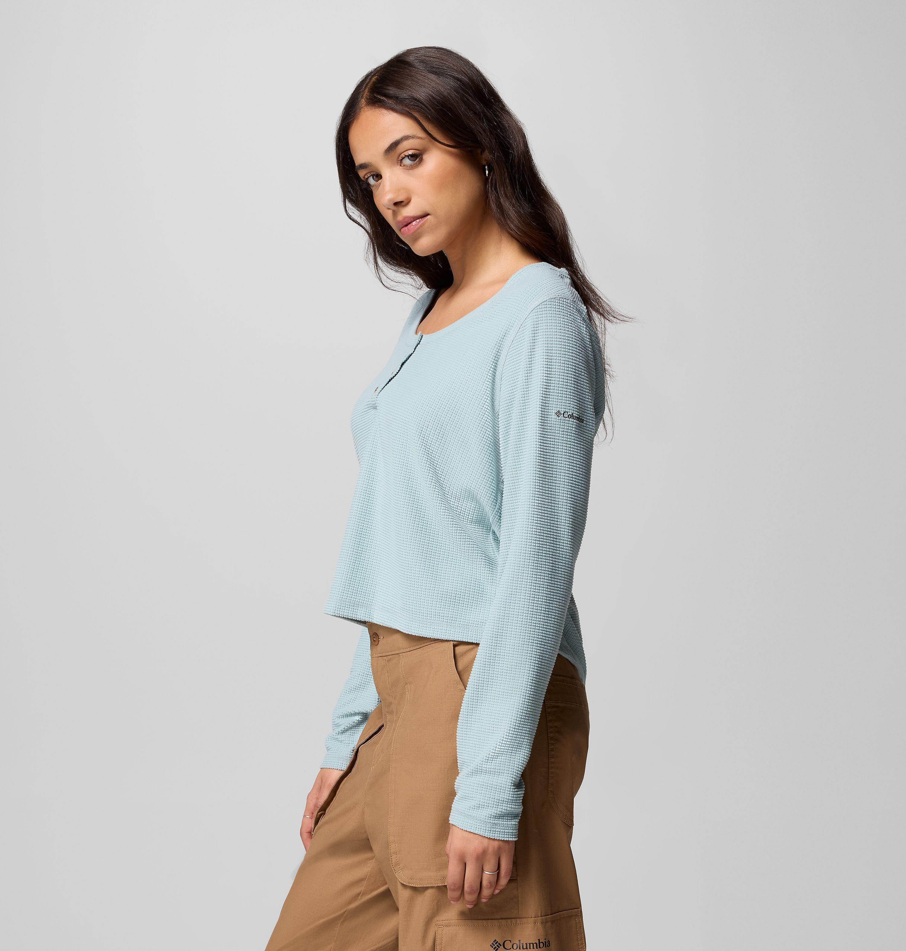 Women's Brea Falls™ Grid Henley Long Sleeve Shirt - thumbnail 9