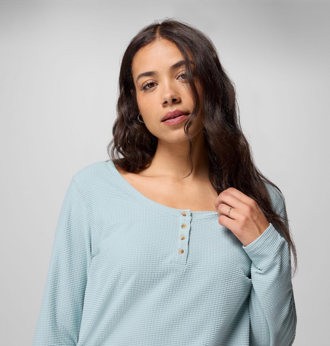 Women's Brea Falls™ Grid Henley Long Sleeve Shirt 5