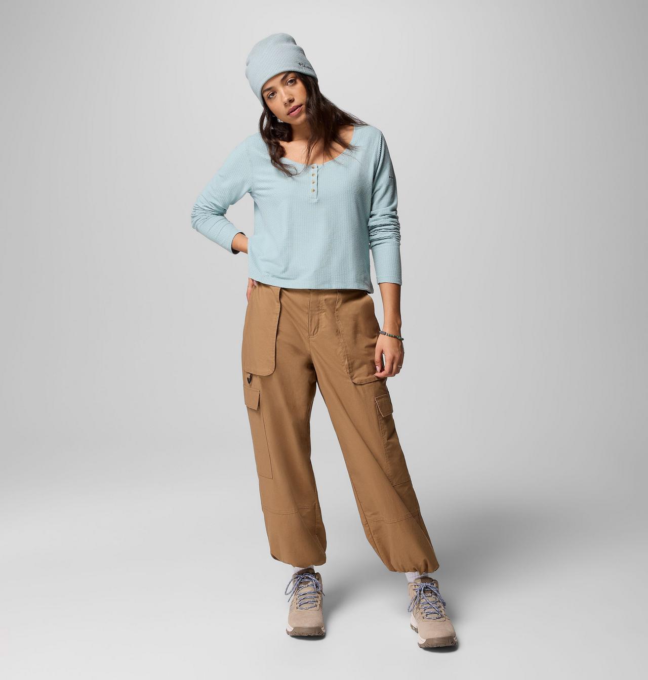 Women's Brea Falls™ Grid Henley Long Sleeve Shirt 2