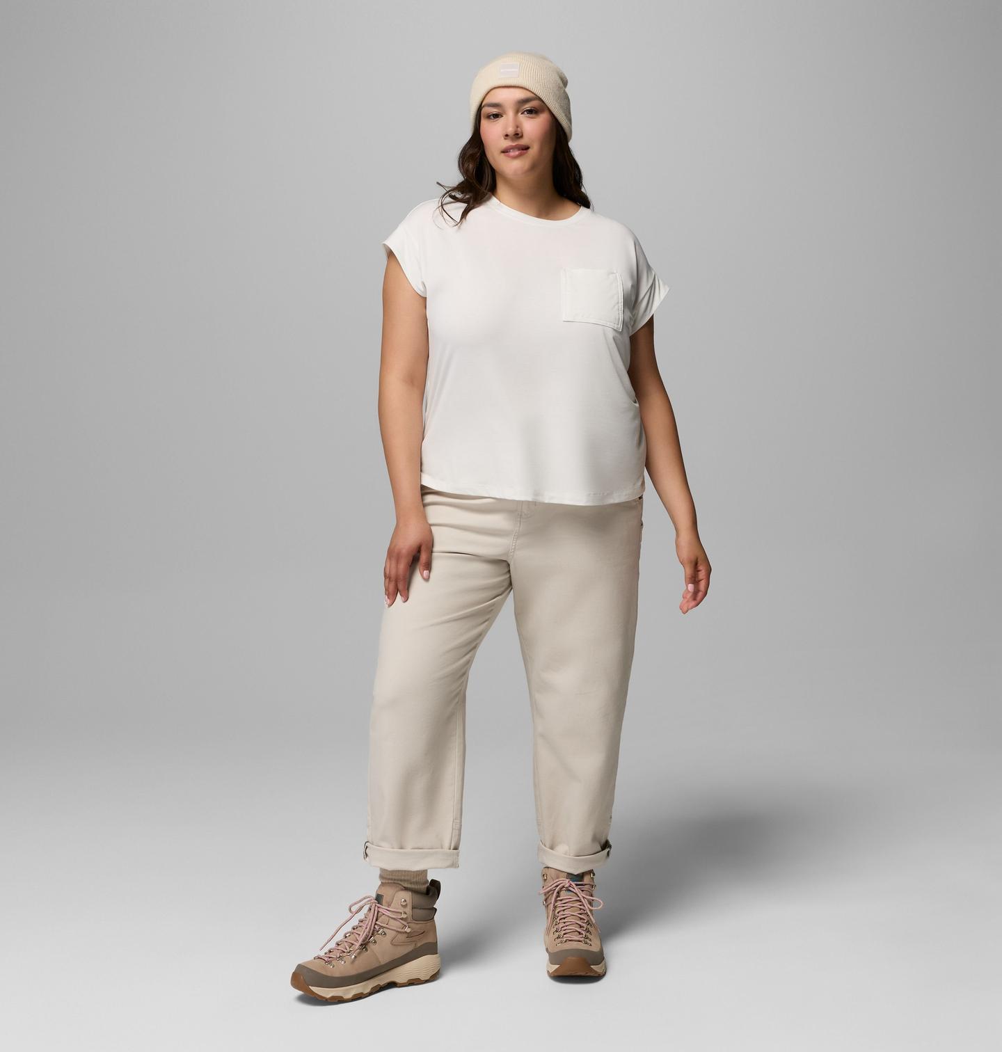 Женские брюки Columbia ROC Straight Leg - Plus Size, цвет: Серо-бежевый — фото 2