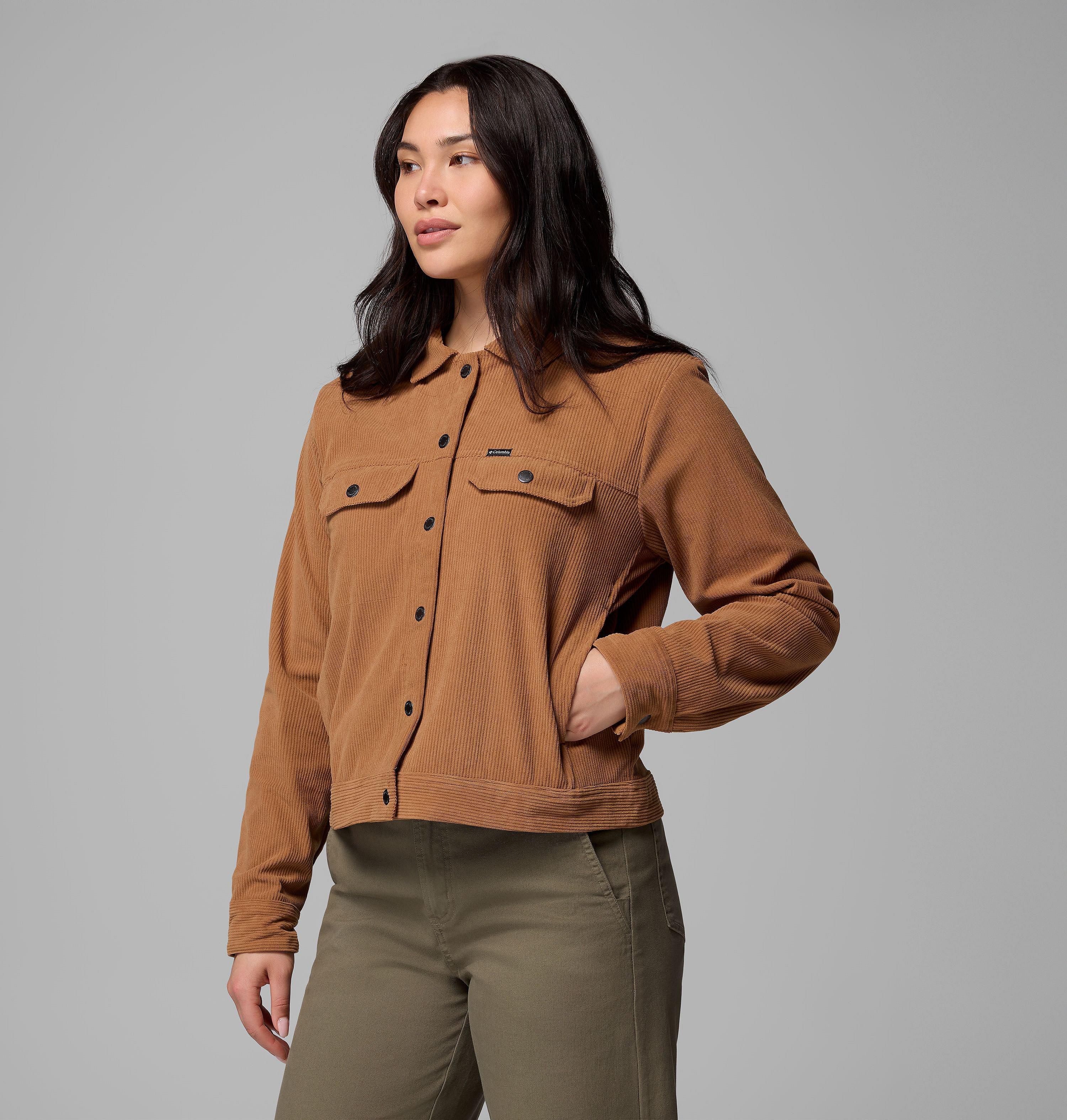 Women's Blue Point Creek Short Corduroy Shirt Jacket | 224 | XL 4