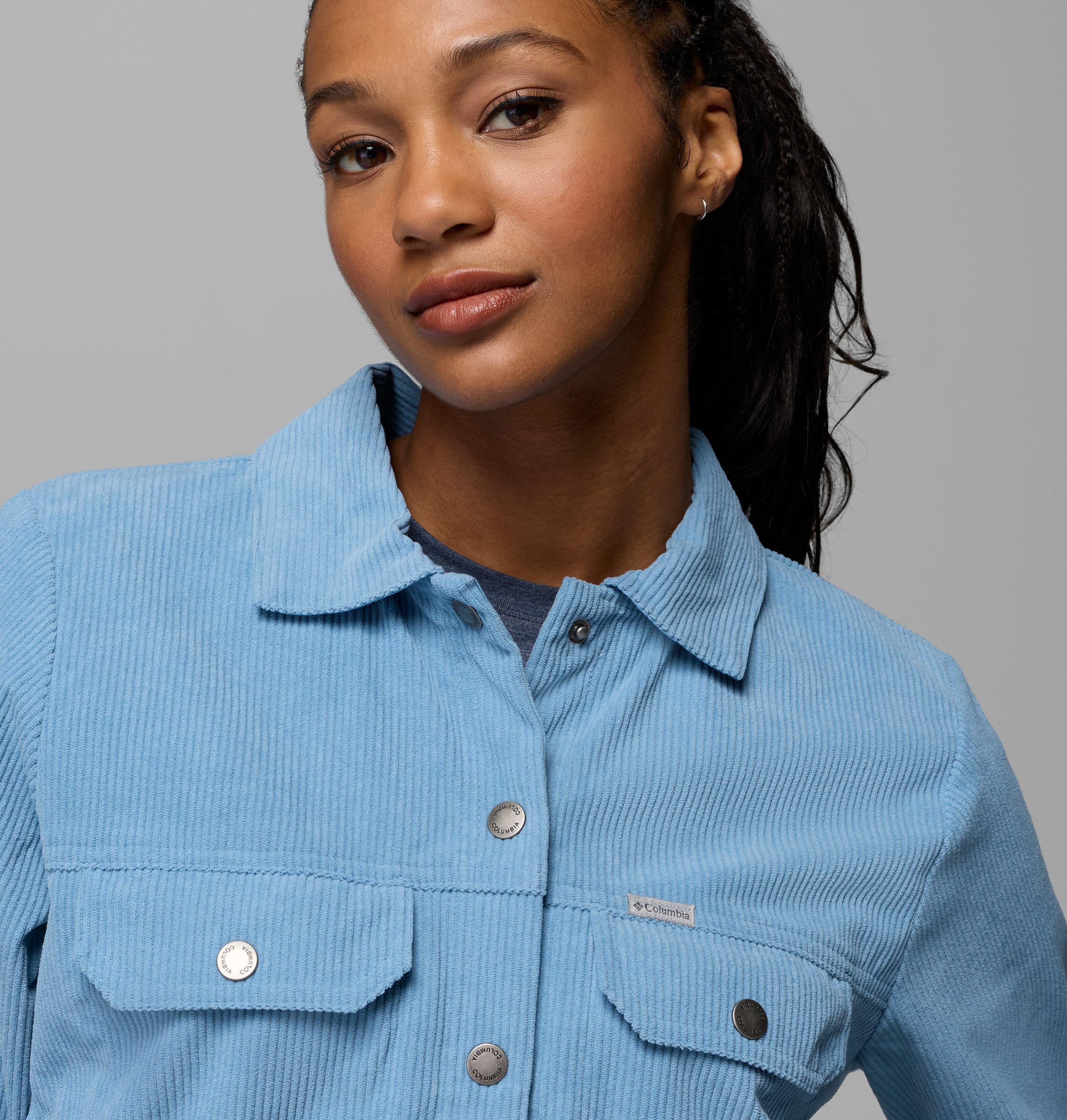 Women's Blue Point Creek Short Corduroy Shirt Jacket | Columbia