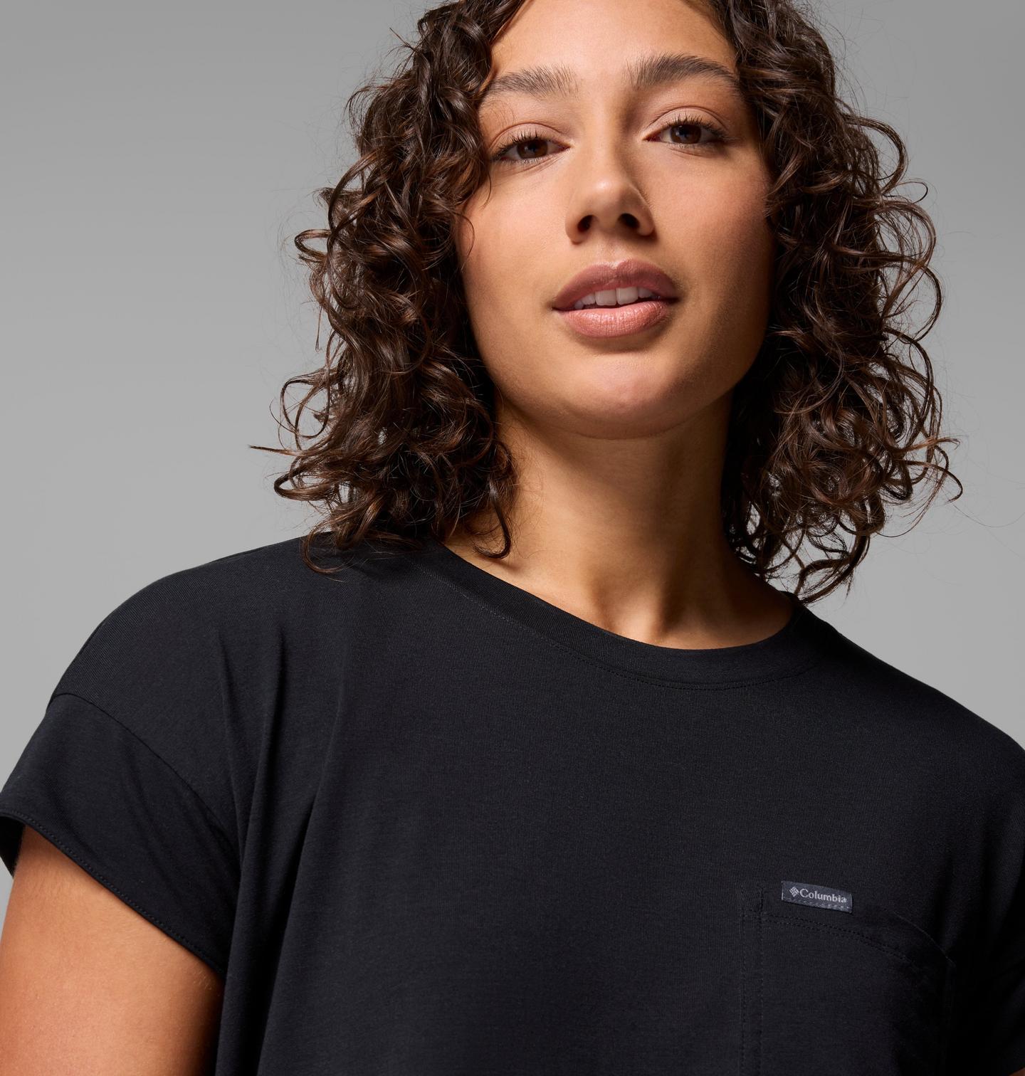 Женская рубашка Columbia Daniela Falls Short Sleeve, цвет: Чёрный — фото 4