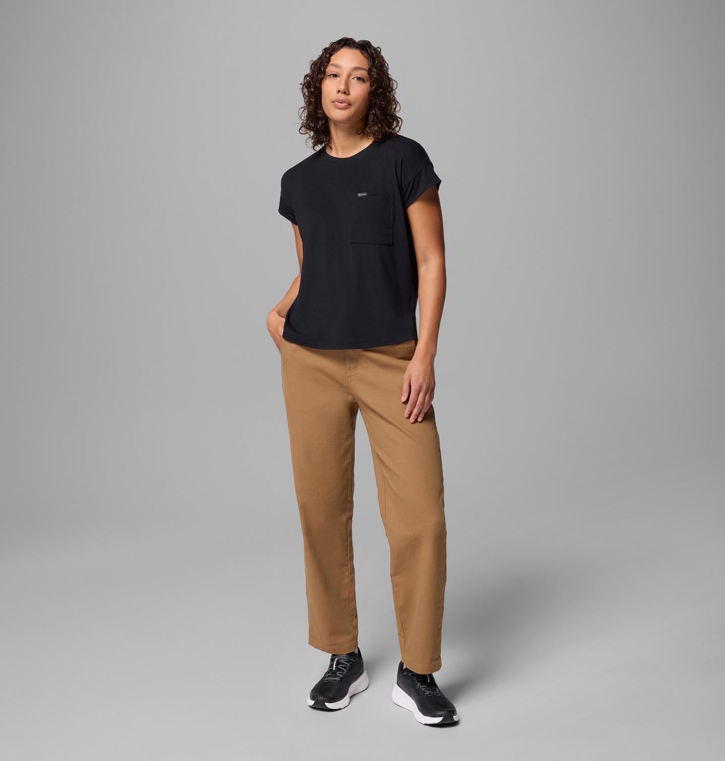 Женская рубашка Columbia Daniela Falls Short Sleeve, цвет: Чёрный — фото 2
