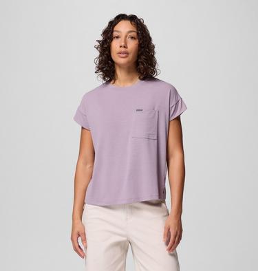 Women's Daniela Falls Short Sleeve Shirt, Color: Shale Purple, image 3