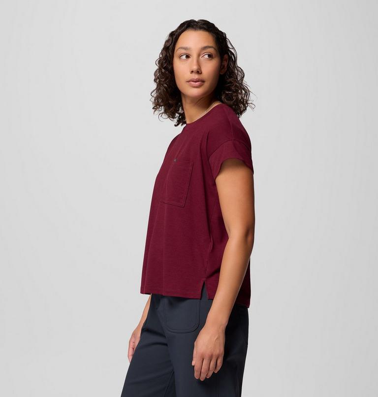 Women's Daniela Falls Technical T-Shirt, Color: Rich Wine, image 4