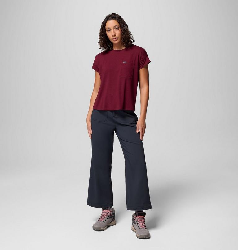 Women's Daniela Falls Technical T-Shirt, Color: Rich Wine, image 2