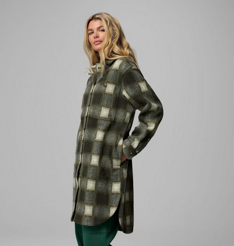 Abrigo sherpa largo Wildest Venture para mujer, Color: Greenscape Blurred Ombre, image 4
