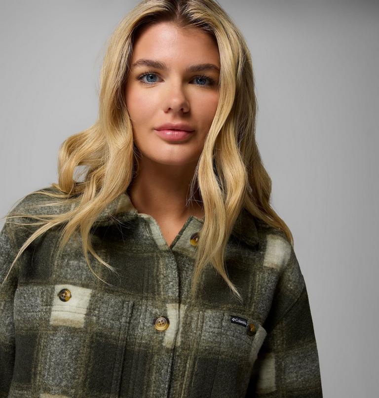 Abrigo sherpa largo Wildest Venture para mujer, Color: Greenscape Blurred Ombre, image 5