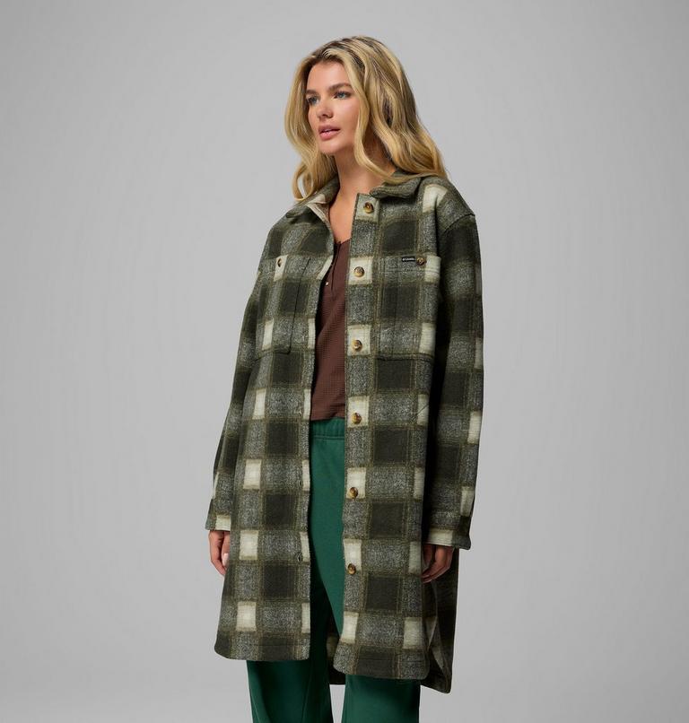 Abrigo sherpa largo Wildest Venture para mujer, Color: Greenscape Blurred Ombre, image 6