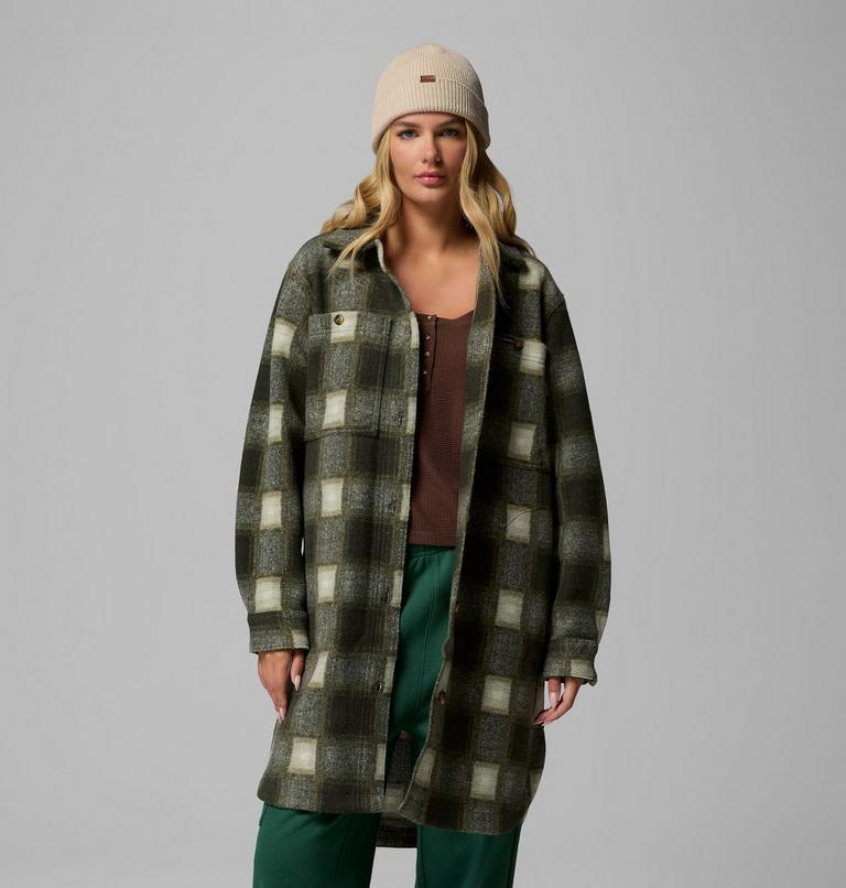 Abrigo sherpa largo Wildest Venture para mujer, Color: Greenscape Blurred Ombre, image 7