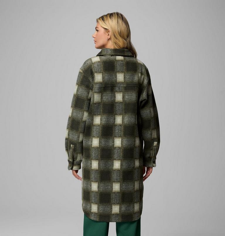 Abrigo sherpa largo Wildest Venture para mujer, Color: Greenscape Blurred Ombre, image 3