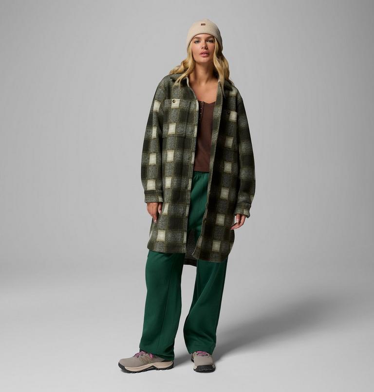 Abrigo sherpa largo Wildest Venture para mujer, Color: Greenscape Blurred Ombre, image 8