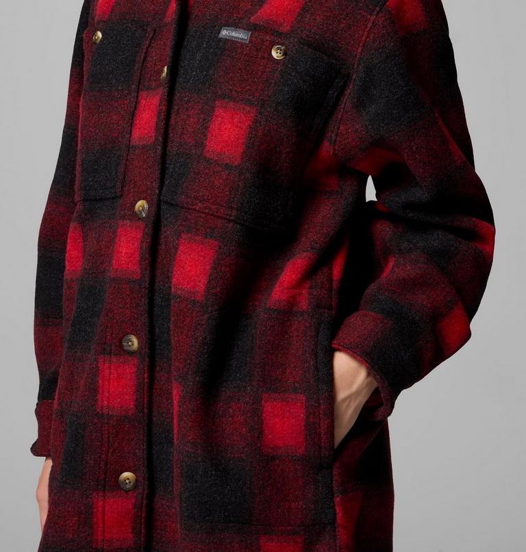 Abrigo sherpa largo Wildest Venture para mujer, Color: Mountain Red Blurred Ombre, image 7
