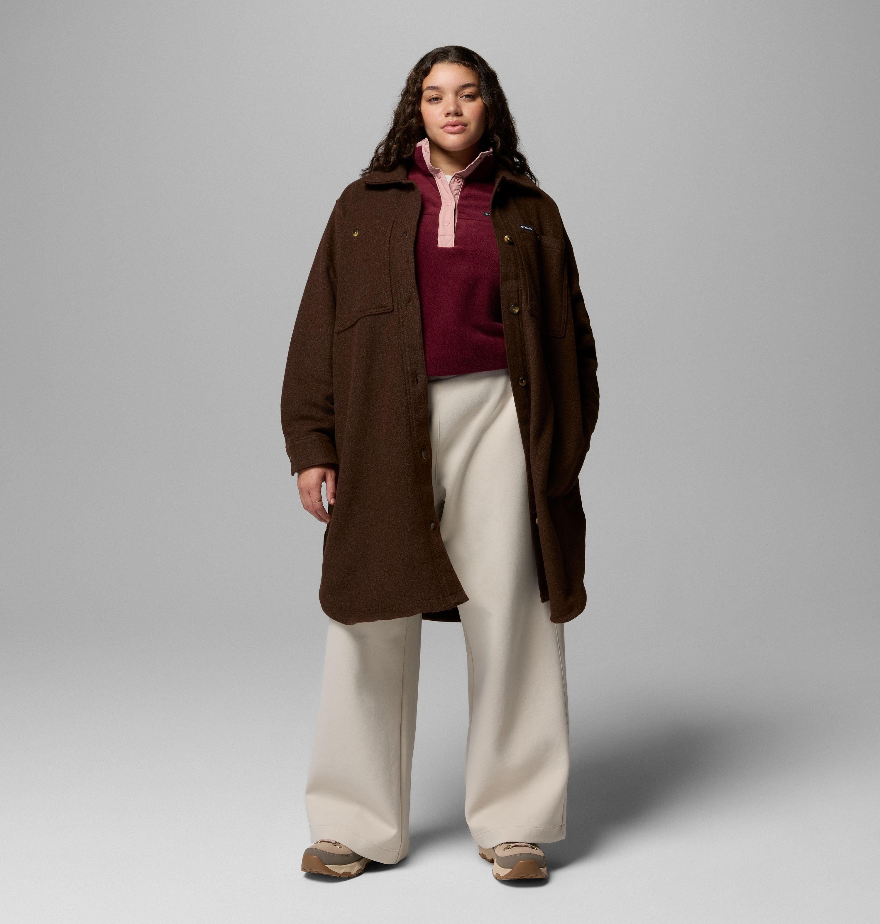 Manteau long en tissu polaire Wildest Venture pour femme – Grandes tailles 5