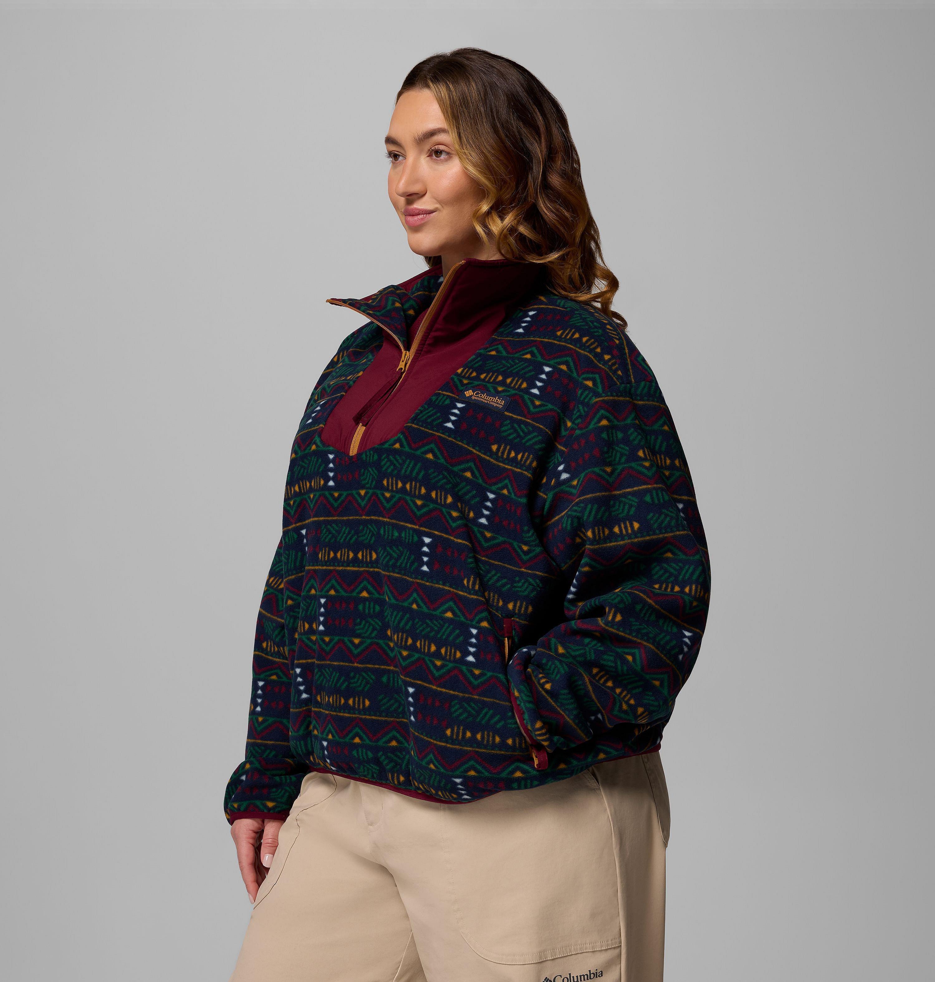 Women's Sequoia Grove Printed Half Zip Jacket - Plus Size 4