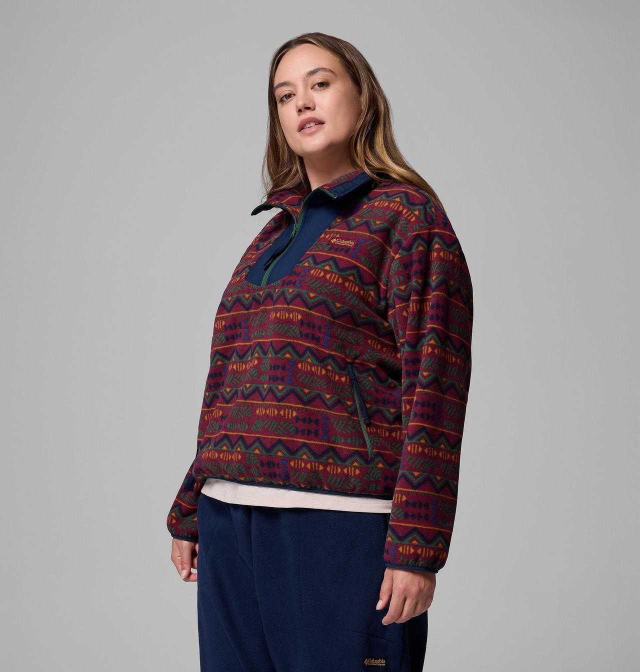 Women's Sequoia Grove™ Printed Half Zip Jacket - Plus Size | 624 | 3X 4