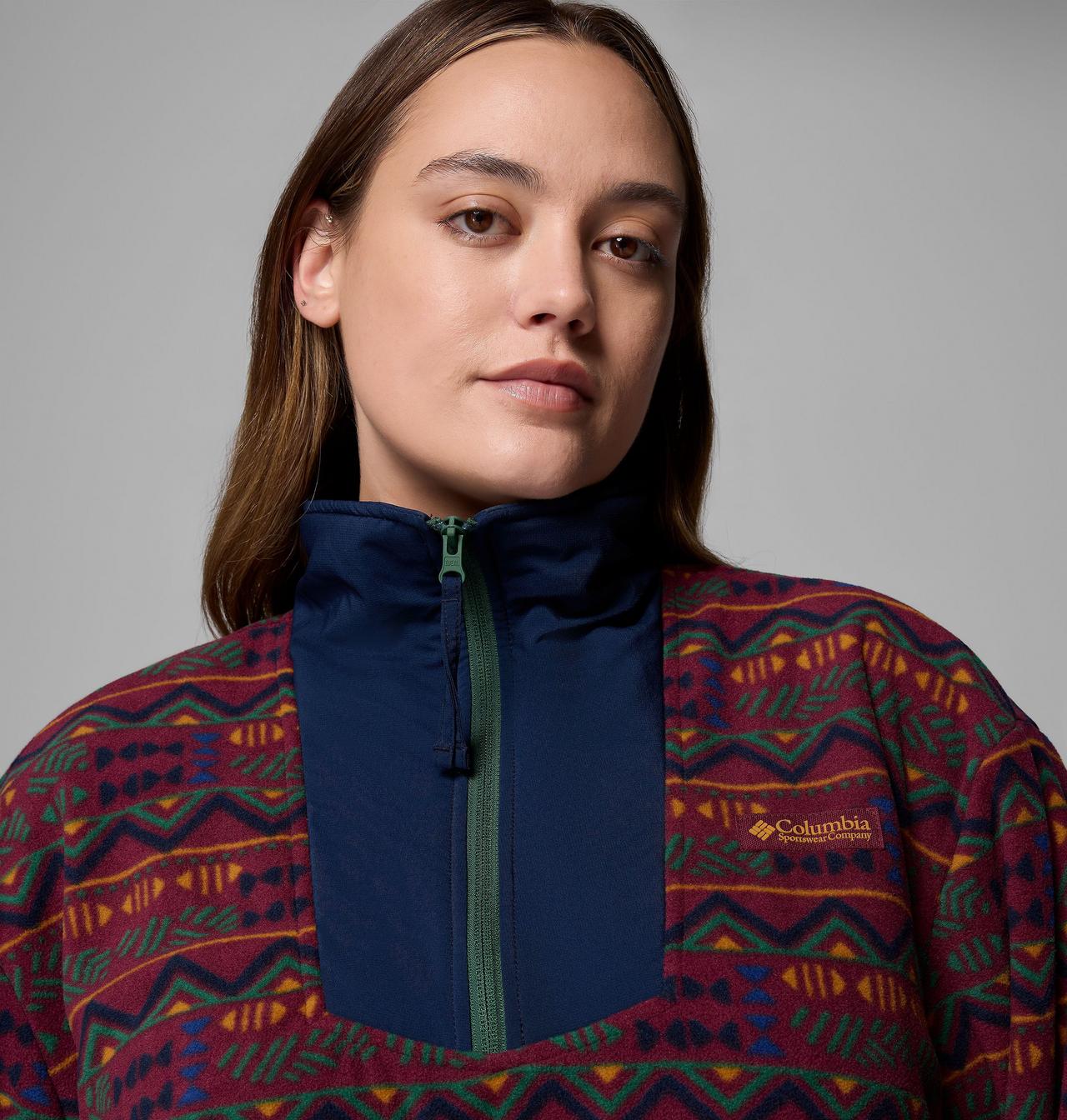 Women's Sequoia Grove™ Printed Half Zip Jacket - Plus Size | 624 | 3X 5