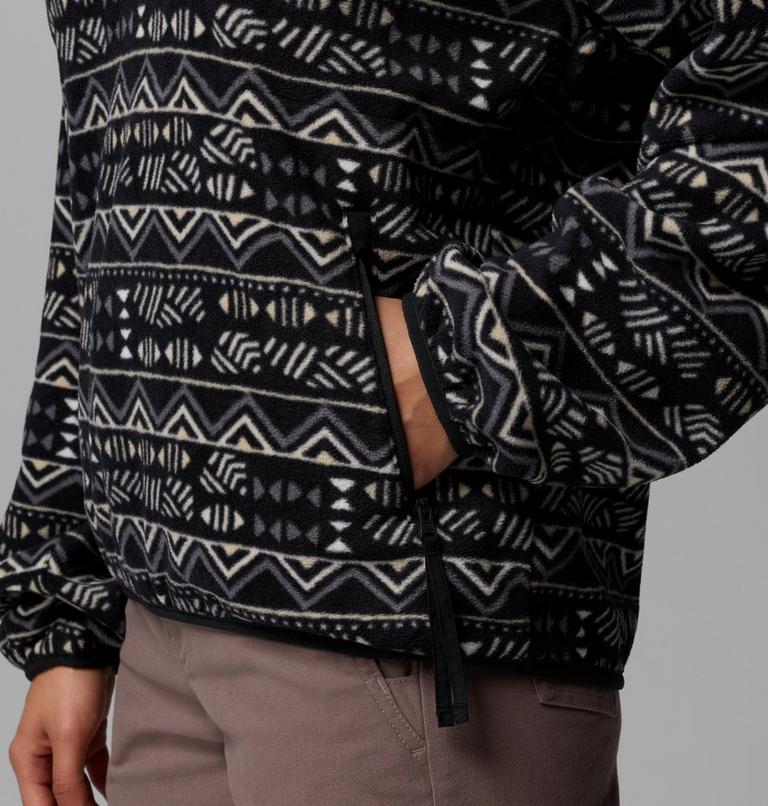 Women's Sequoia Grove Printed Half Zip Fleece, Color: Black, Horizons, image 6