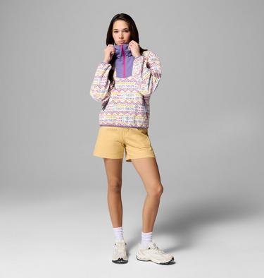 Women's Sequoia Grove Printed Half Zip Fleece, Color: Sea Salt, Horizons, image 6