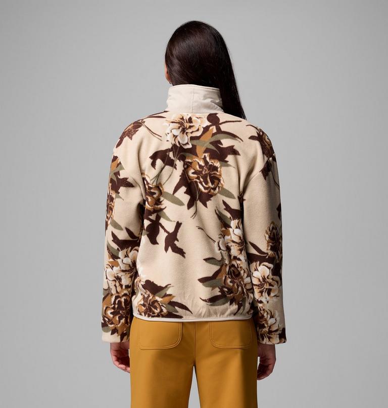 Women's Sequoia Grove Printed Half Zip Fleece, Color: Dark Stone Blossoming, image 3