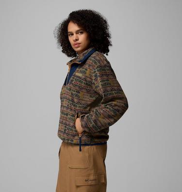 Forro polar con media cremallera y estampado Sequoia Grove para mujer, Color: Stone Green Horizons, image 8