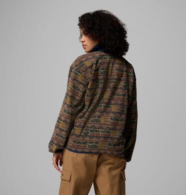 Forro polar con media cremallera y estampado Sequoia Grove para mujer, Color: Stone Green Horizons, image 7