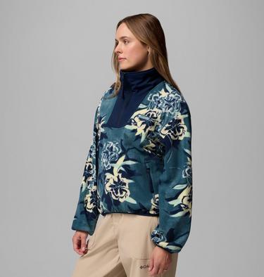 Forro polar con media cremallera y estampado Sequoia Grove para mujer, Color: Everblue Blossoming, image 16
