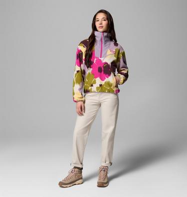 Women's Sequoia Grove Printed Half Zip Fleece, Color: Fuchsia, Ikatbloom, image 14