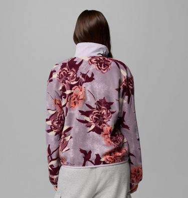 Forro polar con media cremallera y estampado Sequoia Grove para mujer, Color: Shale Purple Blossoming, image 3