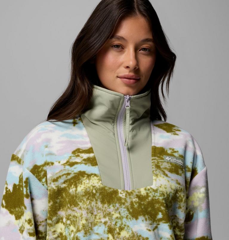 Women's Sequoia Grove Printed Half Zip Fleece, Color: Citron Haze, Fieldaze, image 5