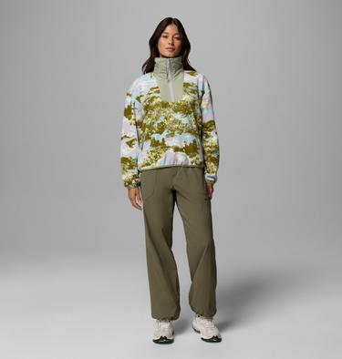 Women's Sequoia Grove Printed Half Zip Fleece, Color: Citron Haze, Fieldaze, image 10
