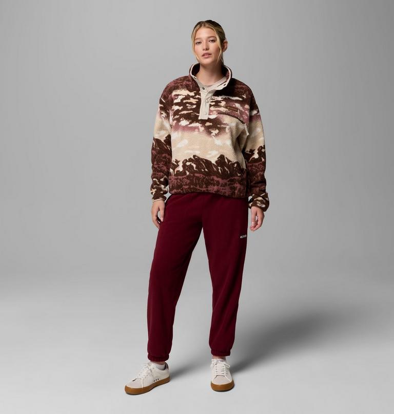 Women's Sequoia Grove Fleece Pants, Color: Rich Wine, image 2