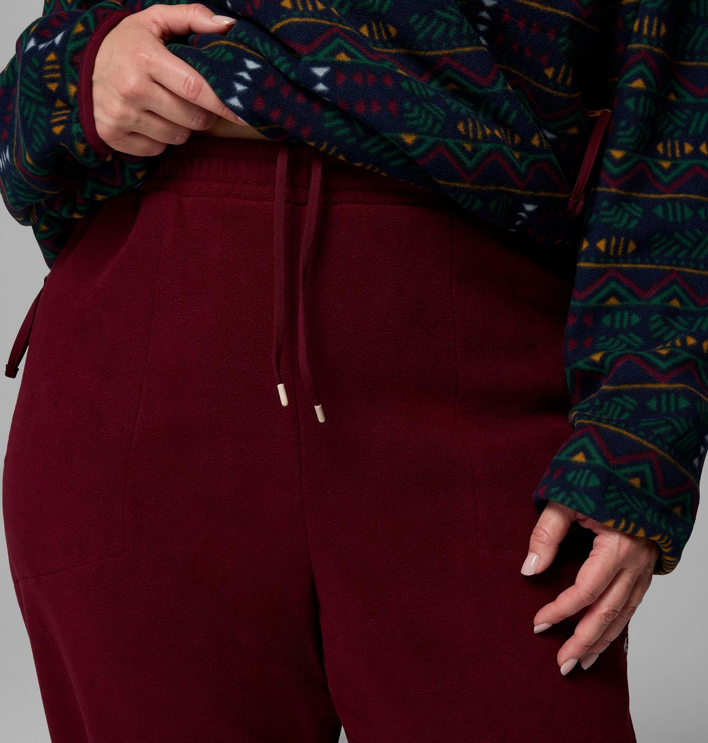 Женские брюки Columbia Sequoia Grove Fleece Pants - Plus Size, цвет: Насыщенный винный — фото 4