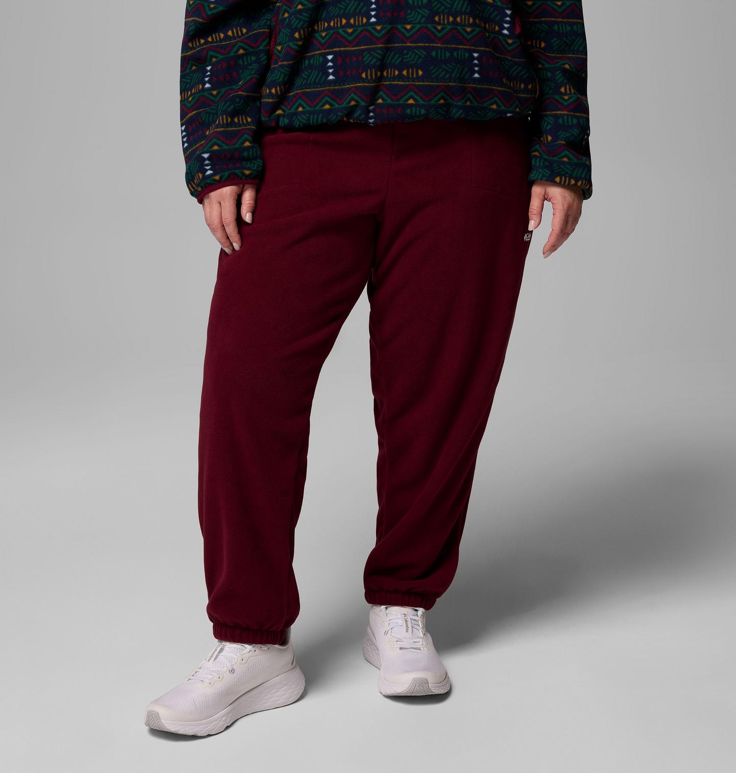 Женские брюки Columbia Sequoia Grove Fleece Pants - Plus Size, цвет: Насыщенный винный — фото 1