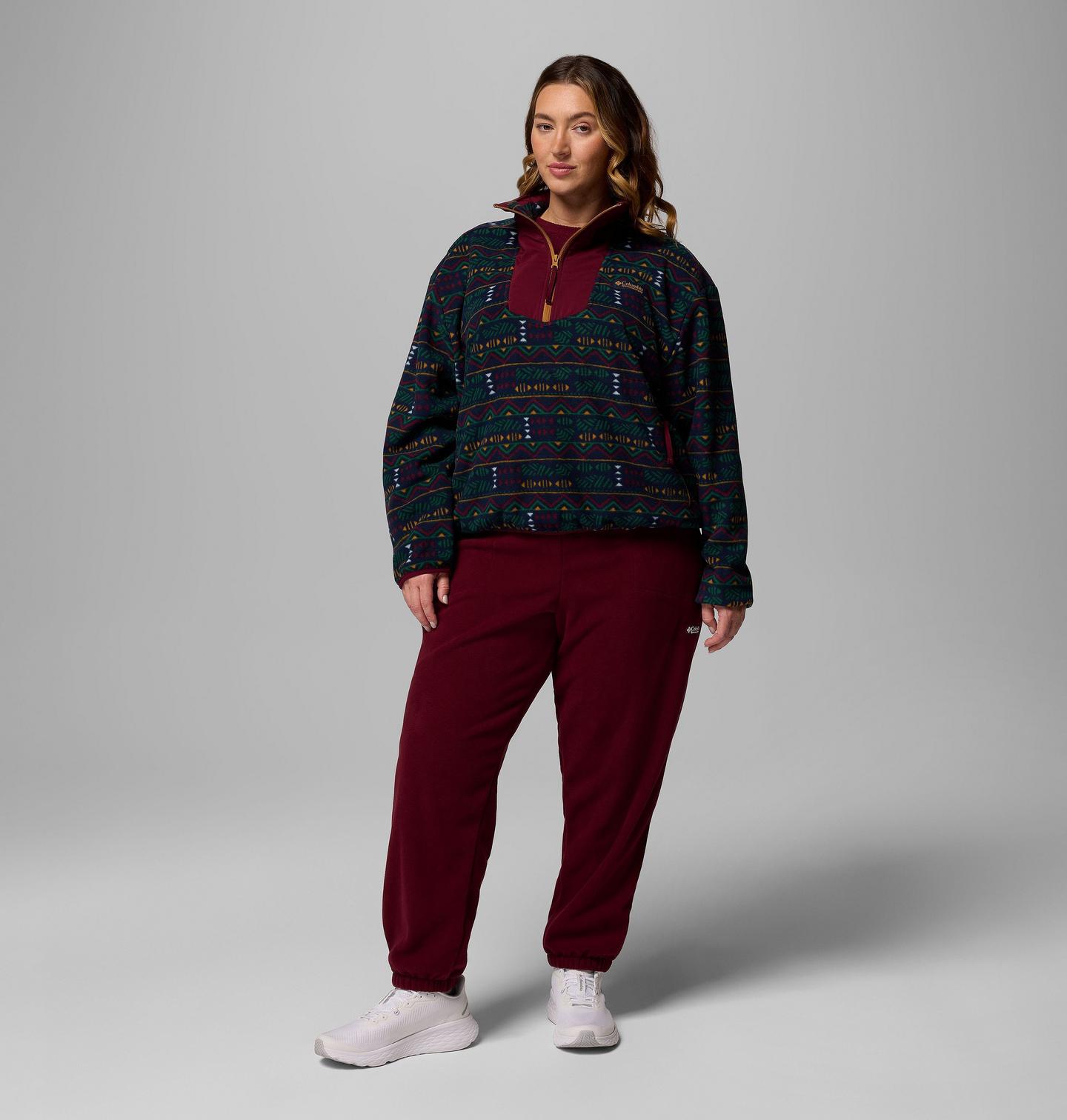 Женские брюки Columbia Sequoia Grove Fleece Pants - Plus Size, цвет: Насыщенный винный — фото 2
