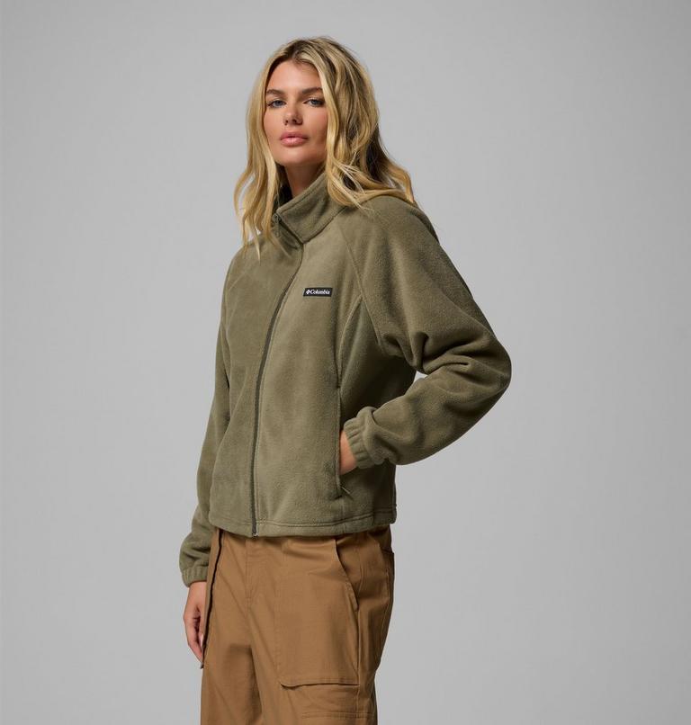 Forro polar de corte relajado Benton Springs para mujer, Color: Stone Green, image 4