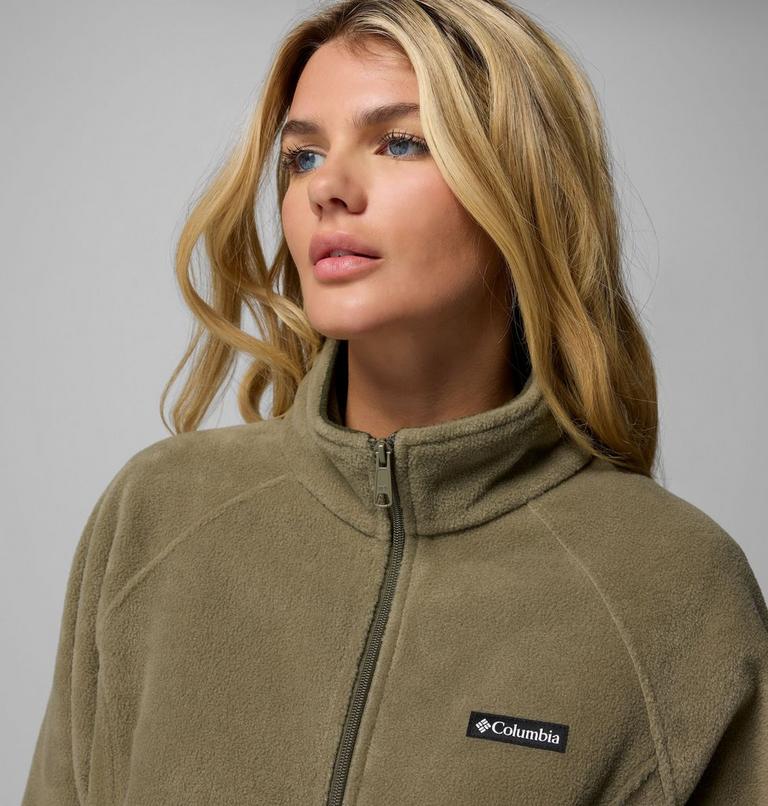 Forro polar de corte relajado Benton Springs para mujer, Color: Stone Green, image 5